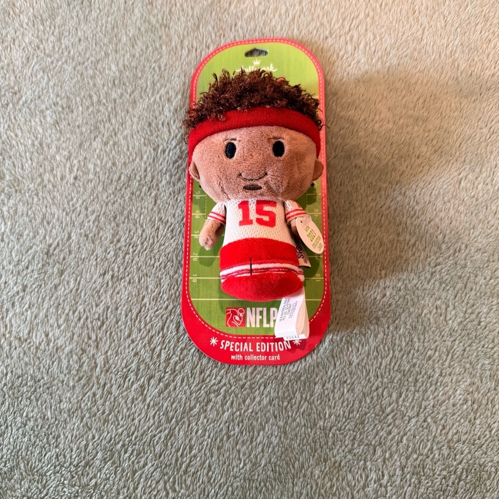 Hallmark Itty Bittys Patrick Mahomes Plush with Red and White